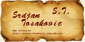 Srđan Tošaković vizit kartica